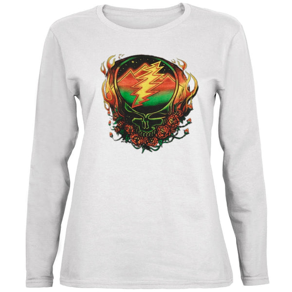 Grateful Dead - Scarlet SYF White Juniors Long Sleeve T-Shirt