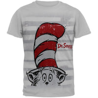 Dr. Seuss - Hat In The Shirt Grey Adult T-Shirt