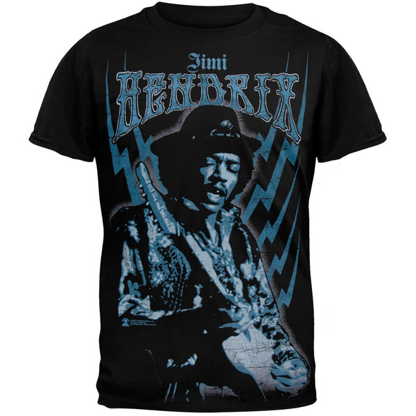 Jimi Hendrix - Bolts Jumbo Print Soft T-Shirt