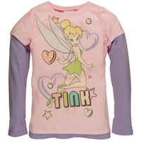 Tinkerbell - Bubble Hearts Girls Youth 2Fer Long Sleeve T-Shirt