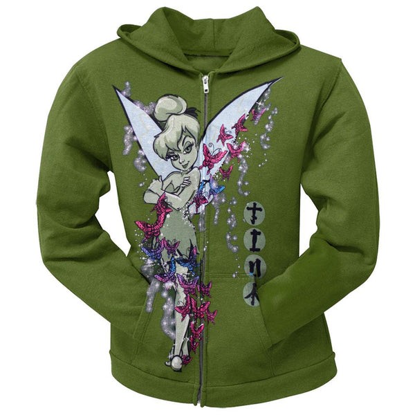 Tinkerbell - Japanese Butterflies Juniors Zip Hoodie