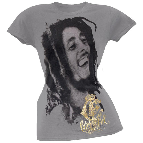 Bob Marley - Smile Juniors Grey T-Shirt