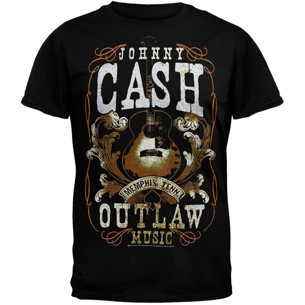 Johnny Cash - Outlaw Music Concert Poster T-Shirt