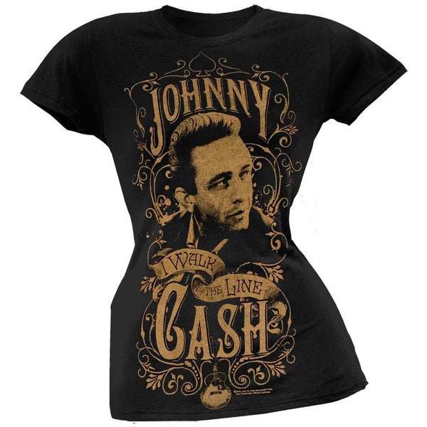 Johnny Cash - Walk The Line Juniors T-Shirt