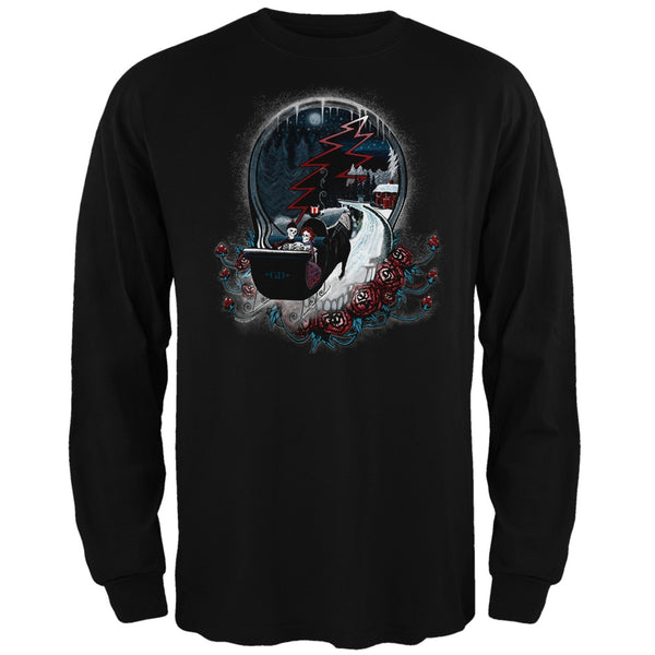 Grateful Dead - Winter Sleigh Black Long Sleeve T-Shirt