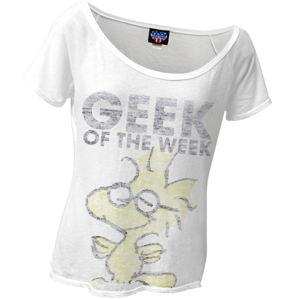 Peanuts - Woodstock Geek Juniors Slouch T-Shirt