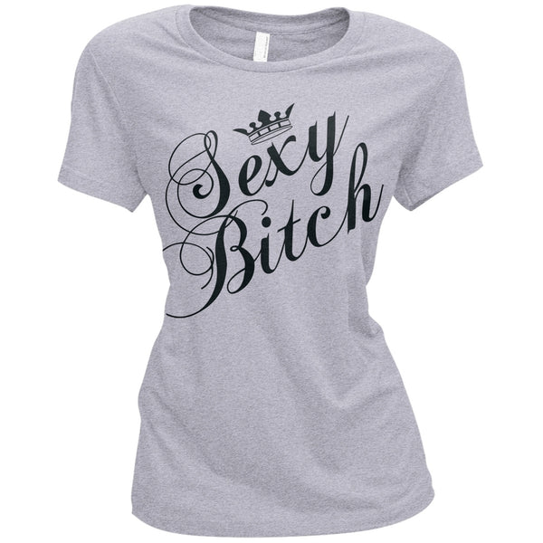 Paris Hilton - Sexy Bitch Grey Juniors T-Shirt