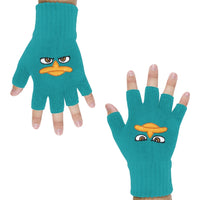 Phineas & Ferb - Perry Face Fingerless Gloves