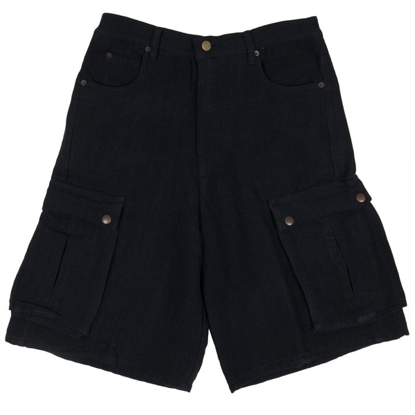 Cargo Pocket Mens Shorts -Black