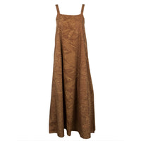 Watercolor Bali Batik Juniors Dress -Brown