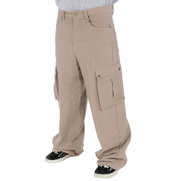 Hand Woven Mens Commando Pants- Tan