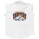Orange County Choppers - Logo White Denim Juniors Shirt