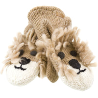 Lincoln The Lion Knit Mittens