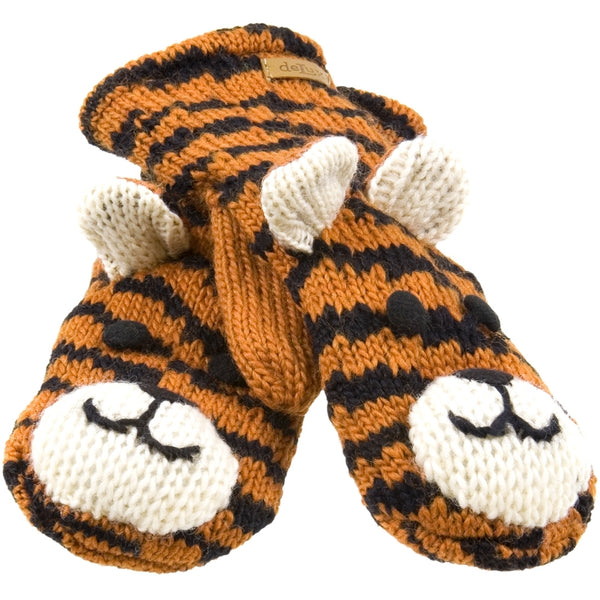 Taz The Tiger Knit Mittens
