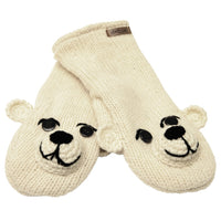 Pee Wee The Polar Bear Knit Mittens