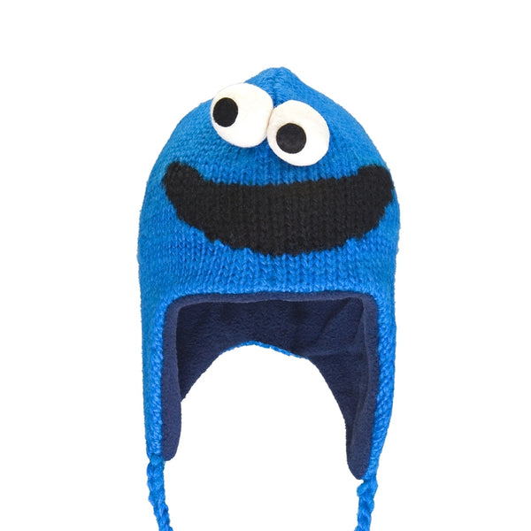 Sesame Street - Cookie Monster Head Kids Peruvian Knit Hat