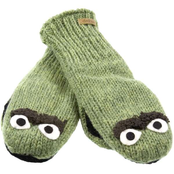 Sesame Street - Oscar Head Kids Knit Mittens
