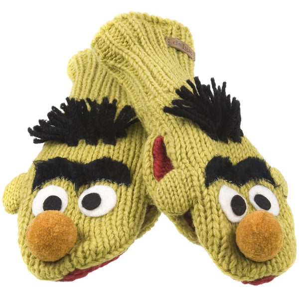 Sesame Street - Bert Head Kids Knit Mittens