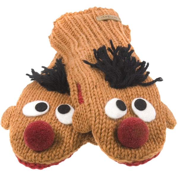 Sesame Street - Ernie Head Kids Knit Mittens