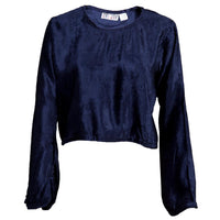 Crushed Velvet Flare Blouse