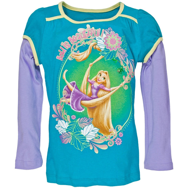 Tangled - Bold is Beautiful Girls Juvy 2fer Long Sleeve T-Shirt