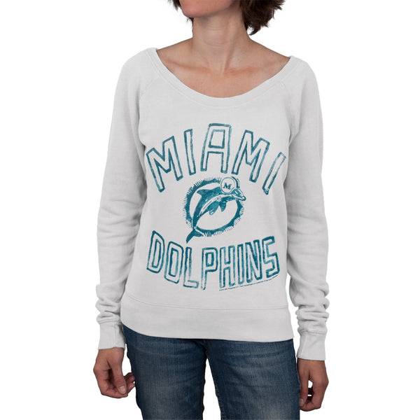 Miami Dolphins - Logo Off Shoulder Juniors Sweatshirt