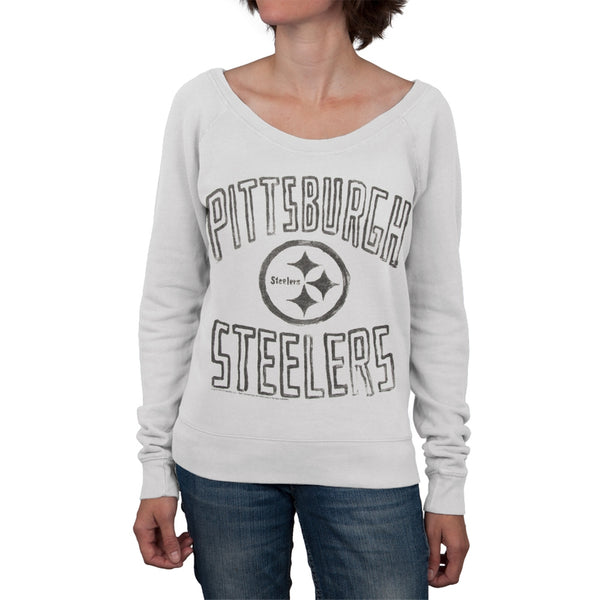 Pittsburgh Steelers - Logo Off Shoulder Juniors Sweatshirt