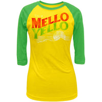 Mello Yello - Distressed Logo Juniors Raglan Shirt