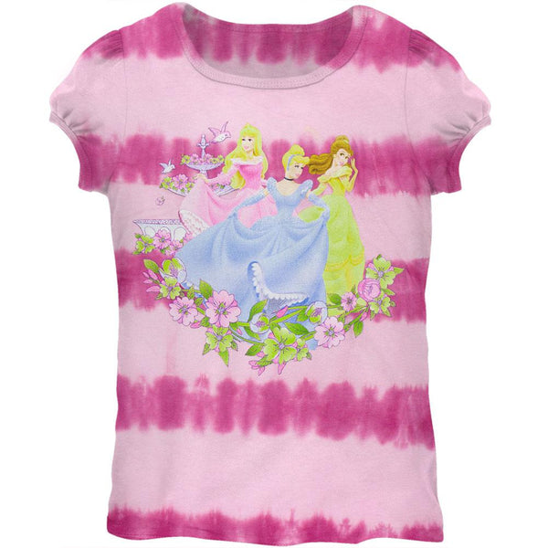 Disney Princesses - Garden Pink Tie Dye Girls Juvy T-Shirt