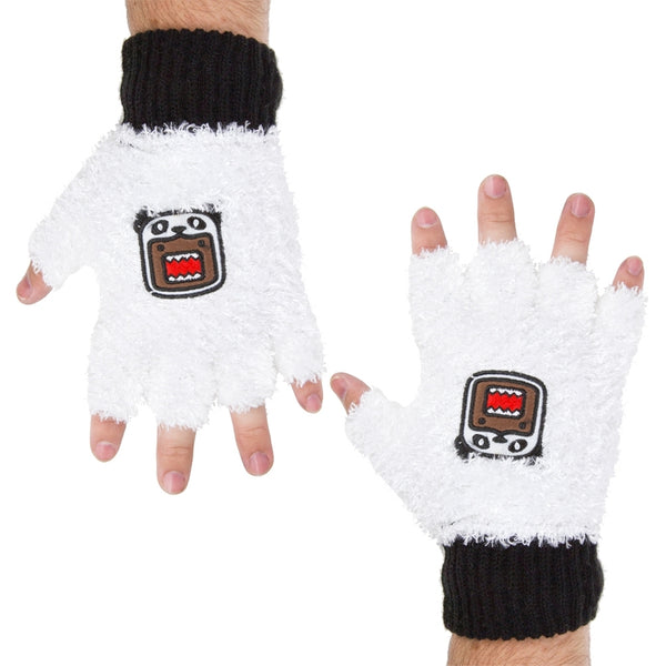 Domo -  Panda Plush Fingerless Gloves