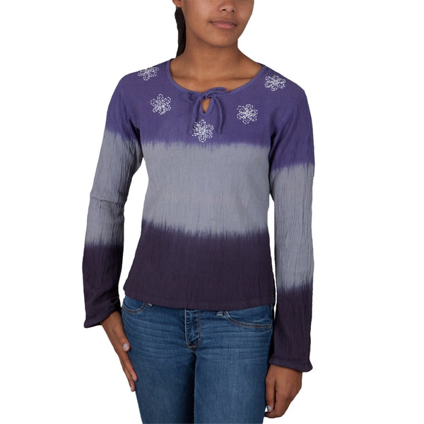 Purple Dyed Gauze Blouse