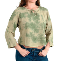 Green Embroidered Blouse