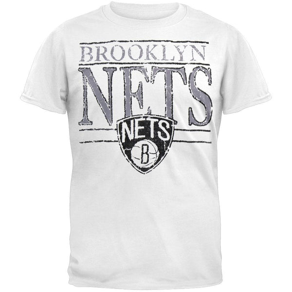 Brooklyn Nets - Crackle Shield Logo Soft T-Shirt