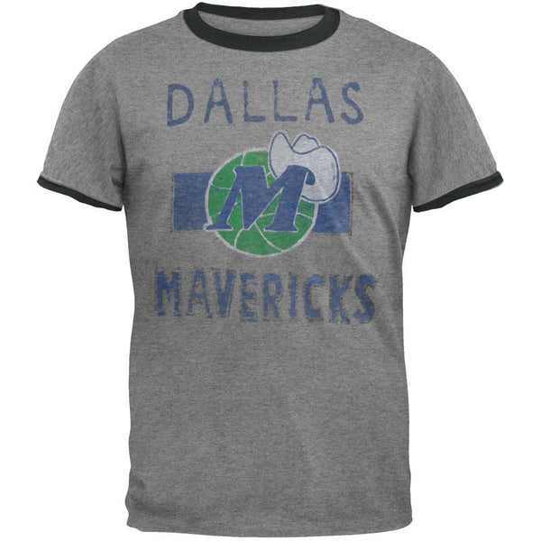 Dallas Mavericks - Classic Logo Soft Ringer T-Shirt
