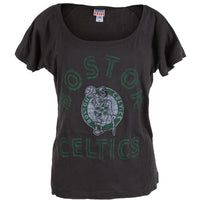 Boston Celtics - Classic Logo Off-Shoulder Juniors T-Shirt