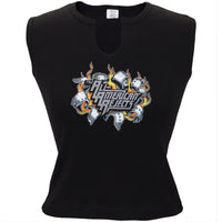 All-American Rejects - Burst Juniors Split Neck T-Shirt