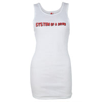 System Of A Down - Red Logo Juniors Tank Top