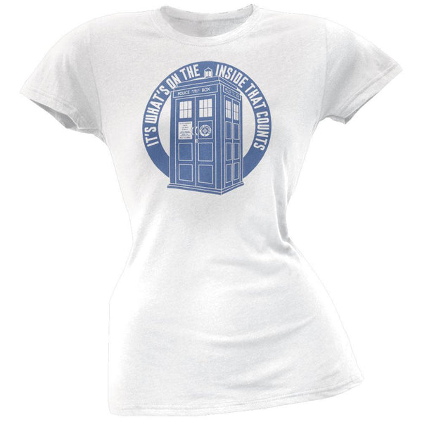 Doctor Who - Whats On The Inside Juniors T-Shirt