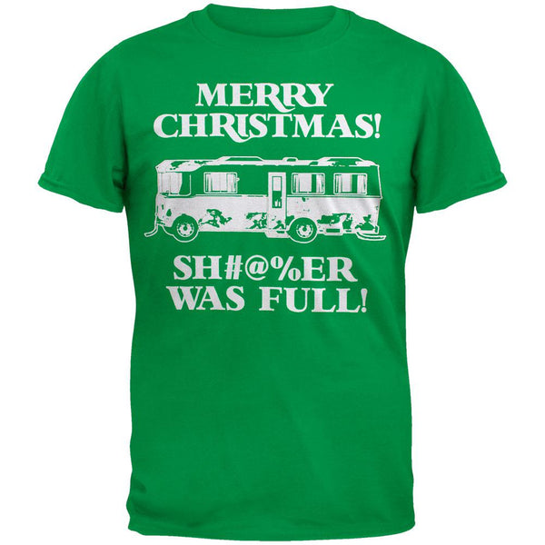 Christmas Vacation - Shitter Was Full Green Adult T-Shirt