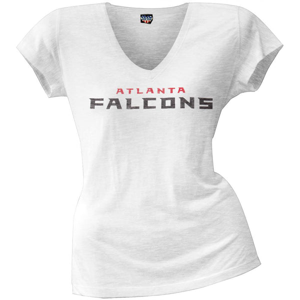 Atlanta Falcons - Scrum Logo Juniors Premium V-Neck T-Shirt