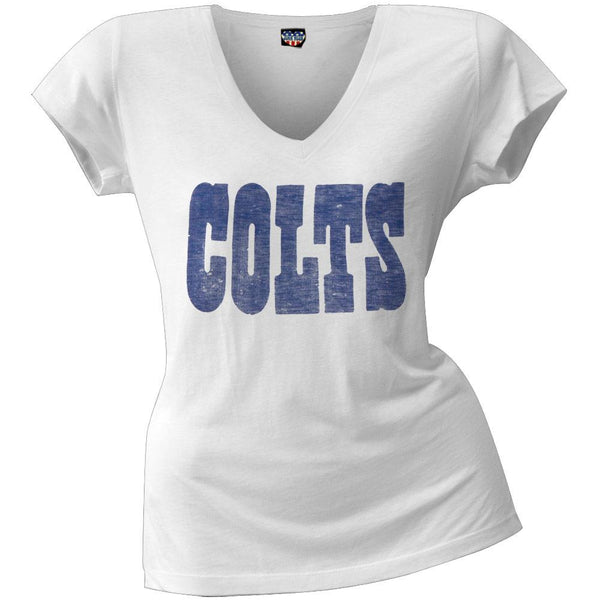 Indianapolis Colts - Scrum Logo Juniors Premium V-Neck T-Shirt