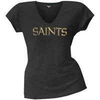 New Orleans Saints - Scrum Logo Juniors Premium V-Neck T-Shirt