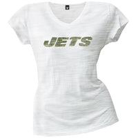 New York Jets - Scrum Logo Juniors Premium V-Neck T-Shirt