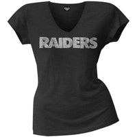 Oakland Raiders - Scrum Logo Juniors Premium V-Neck T-Shirt