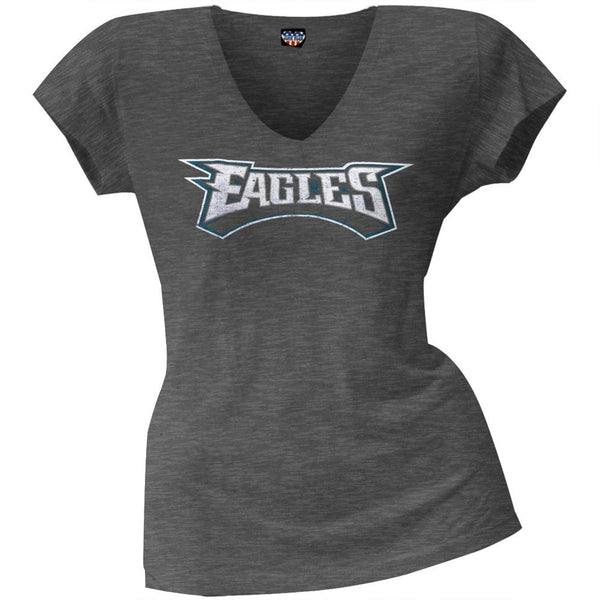 Philadelphia Eagles - Scrum Logo Juniors Premium V-Neck T-Shirt
