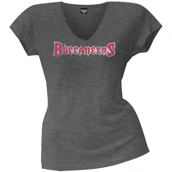 Tampa Bay Buccaneers - Scrum Logo Juniors Premium V-Neck T-Shirt
