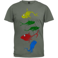 Dr. Seuss - Fishes Swim Charcoal T-Shirt