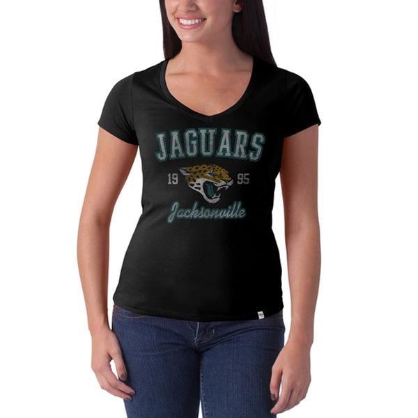 Jacksonville Jaguars - Flanker Logo Premium Juniors V-Neck T-Shirt