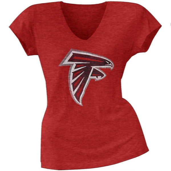 Atlanta Falcons - Scrum Logo Premium Juniors V-Neck T-Shirt