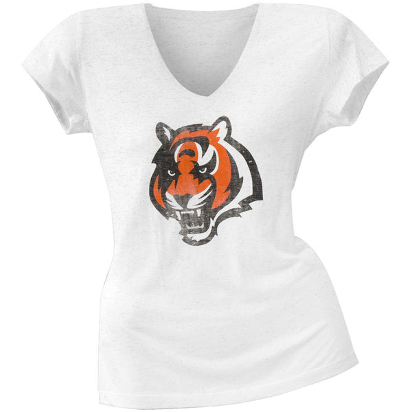 Cincinnati Bengals - Scrum Logo Premium Juniors V-Neck T-Shirt